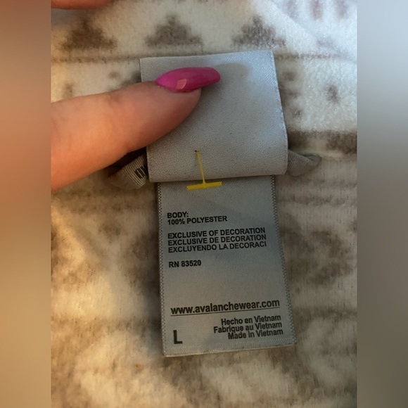 Avalanche Aztec Pattern Outdoor Supply 1/4 Zip Pullover Fleece Sweater - Picture 10 of 12